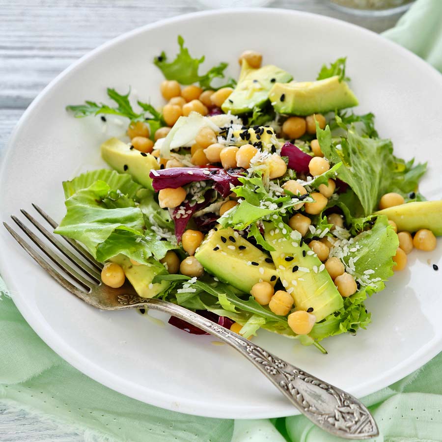 Avocado Kichererbsen Salat | Einfach schnell gesund vegan