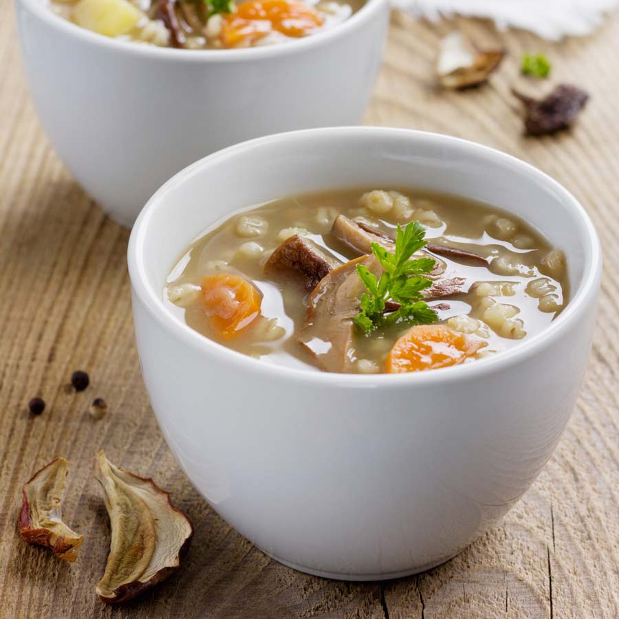 Pilzsuppe mit Reis | Einfach schnell gesund vegan